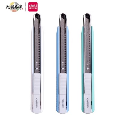 得力/deli 美工刀 2086 小號鋁合金護(hù)套美工刀壁紙 辦公美工刀